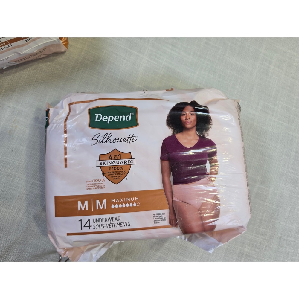 Depend Silhouette Women Maximum Absorbency Underwear M L Skinguard Lot 48 Total